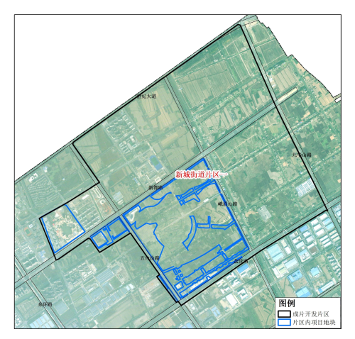 最终批复为准)盐城经济技术开发区步凤镇成片开发片区分布影像图(成片